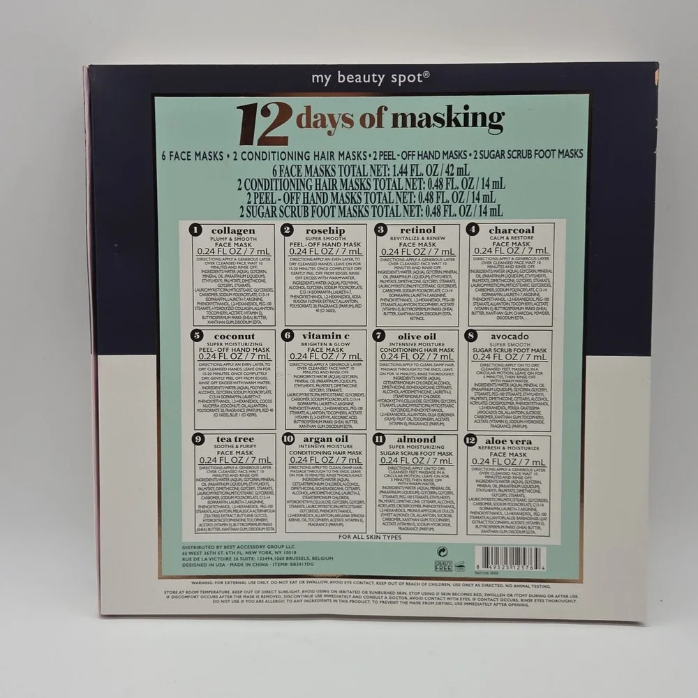 NEW Lot Of 3 Sets My Beauty Spot: 12 Days Of Masking Face Hair Hand Foot Masks